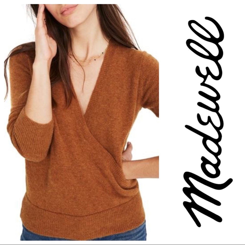 ⭐️NWT⭐️ Madewell faux wrap pullover sweater medium